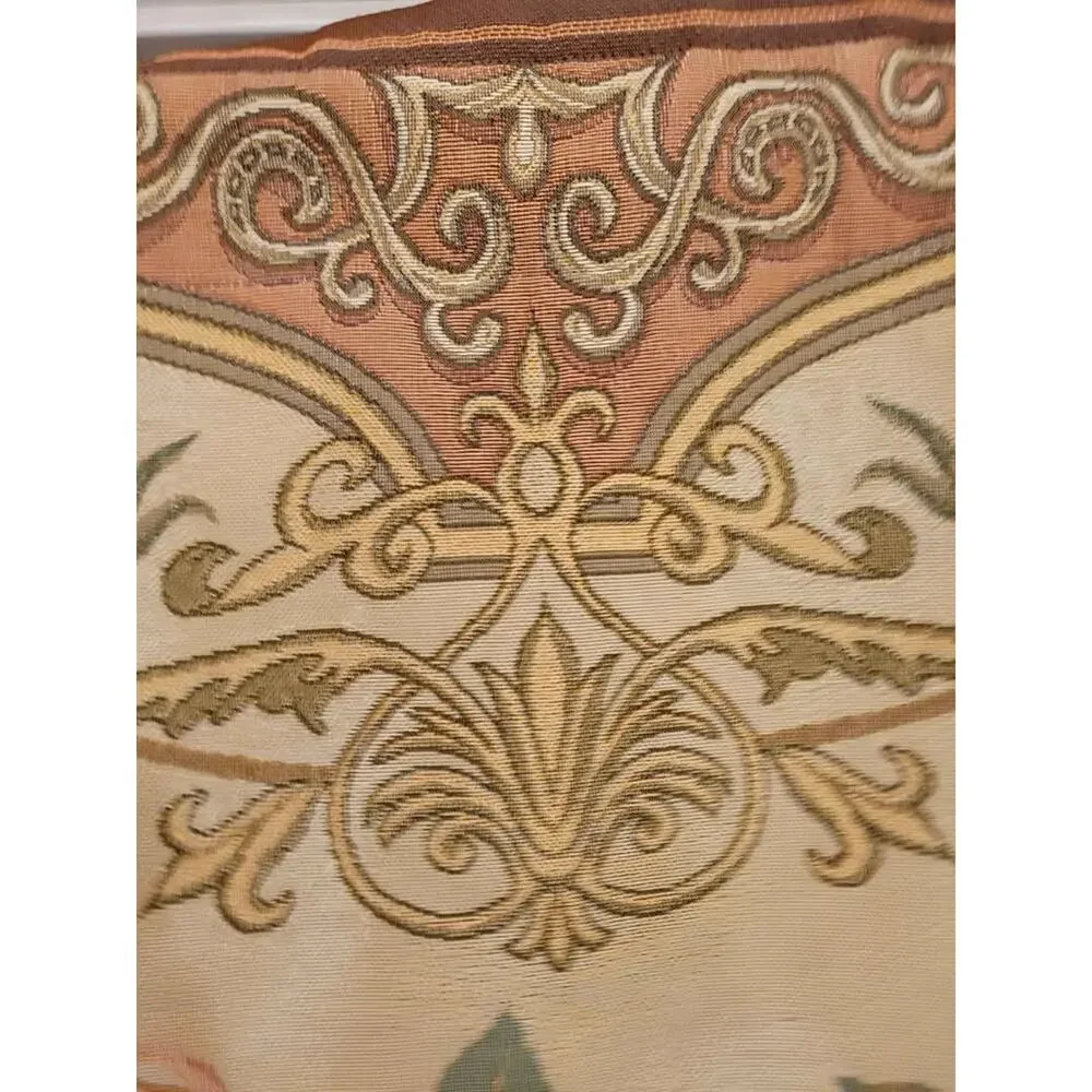 Vintage Manuel Woodworkers & Weavers Venetian Rose Grande   Woven Wall Tapestry